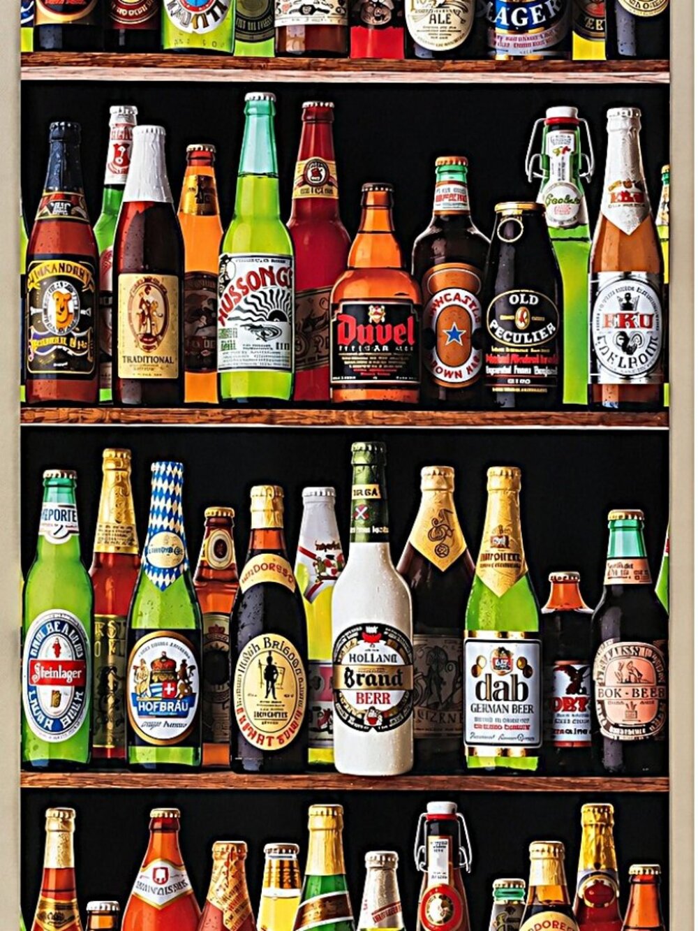 Ernie Friedlander Studios "Beers of the World" Poster 26" x 74" BL06 NOS